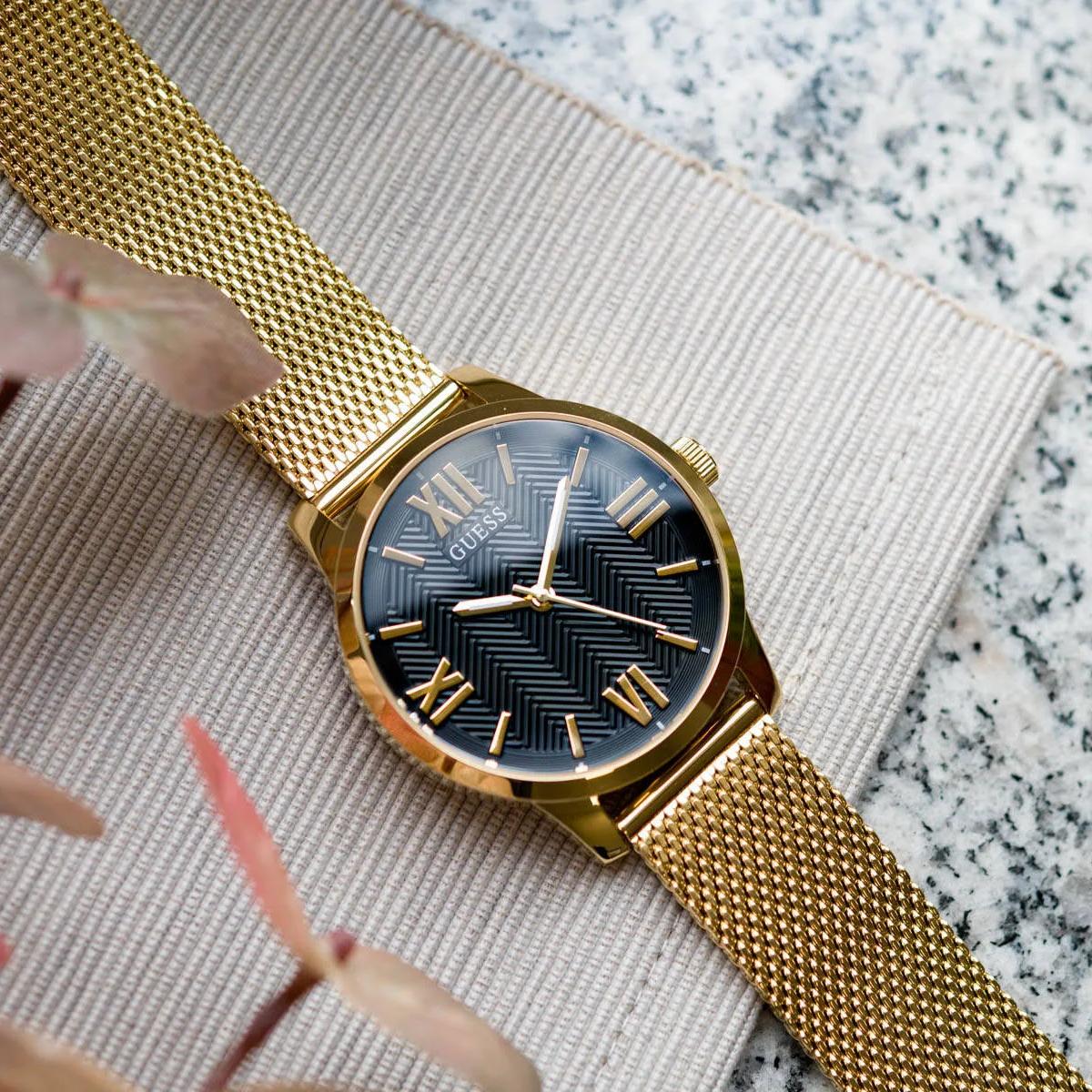 Guess Gents Perry Quartz Watch with Golden Stainless Steel Bracelet Guess Relojes Top Guess Gents Perry Quartz Watch with Golden Stainless Steel Bracelet Guess Relojes Top