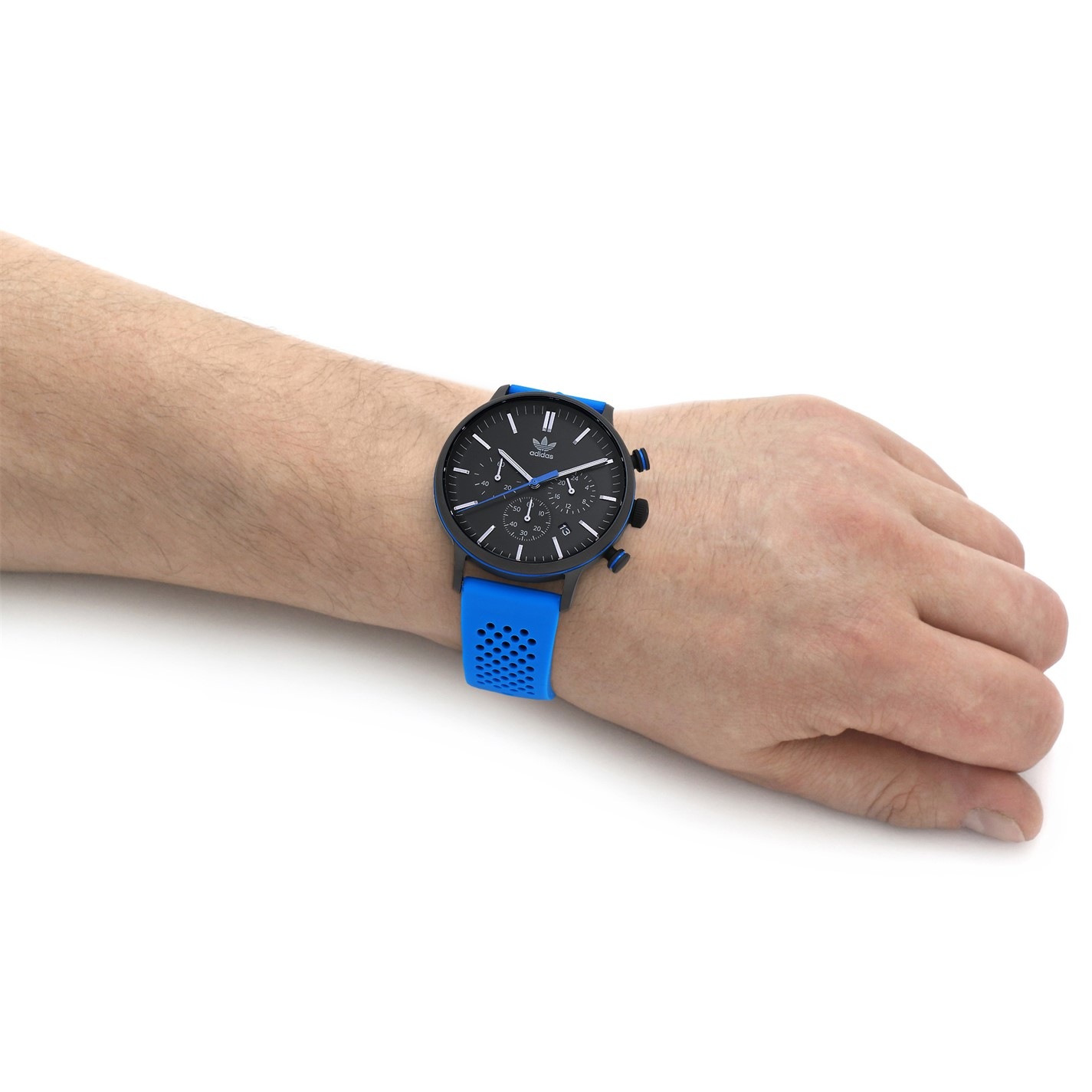 Adidas Code One Chrono Quartz Watch with Grey Stainless Steel Case and Blue Rubber Strap Adidas Relojes Top Adidas Code One Chrono Quartz Watch with Grey Stainless Steel Case and Blue Rubber Strap Adidas Relojes Top