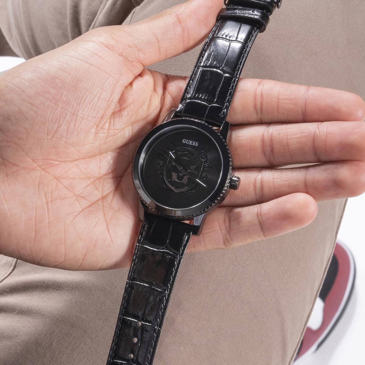 GUESS Monarch Black Leather Quartz Watch Guess Relojes Top GUESS Monarch Black Leather Quartz Watch Guess Relojes Top