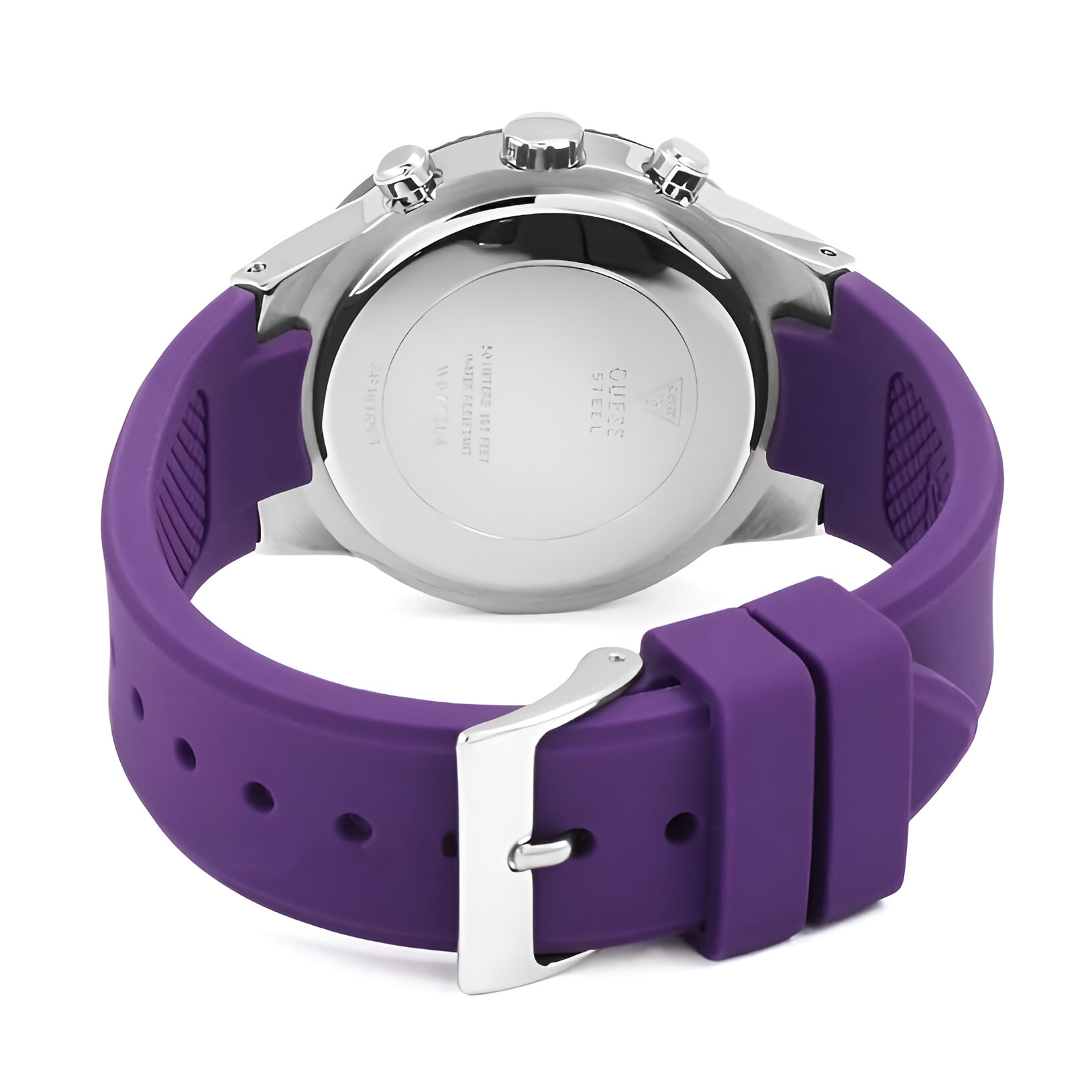 Guess Lilac Silicone Strap Quartz Watch with Silver Dial – 44mm Guess Relojes Top Guess Lilac Silicone Strap Quartz Watch with Silver Dial – 44mm Guess Relojes Top