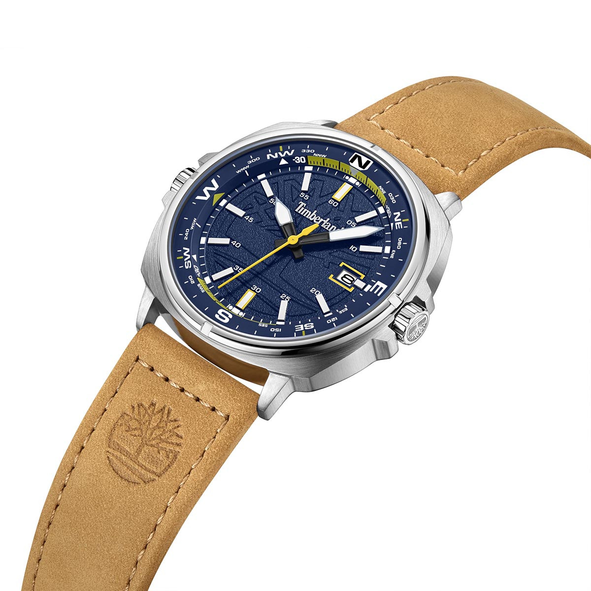 Timberland Silver Quartz Watch with Blue Dial & Brown Leather Strap Relojes Top Timberland Timberland Silver Quartz Watch with Blue Dial & Brown Leather Strap Relojes Top Timberland