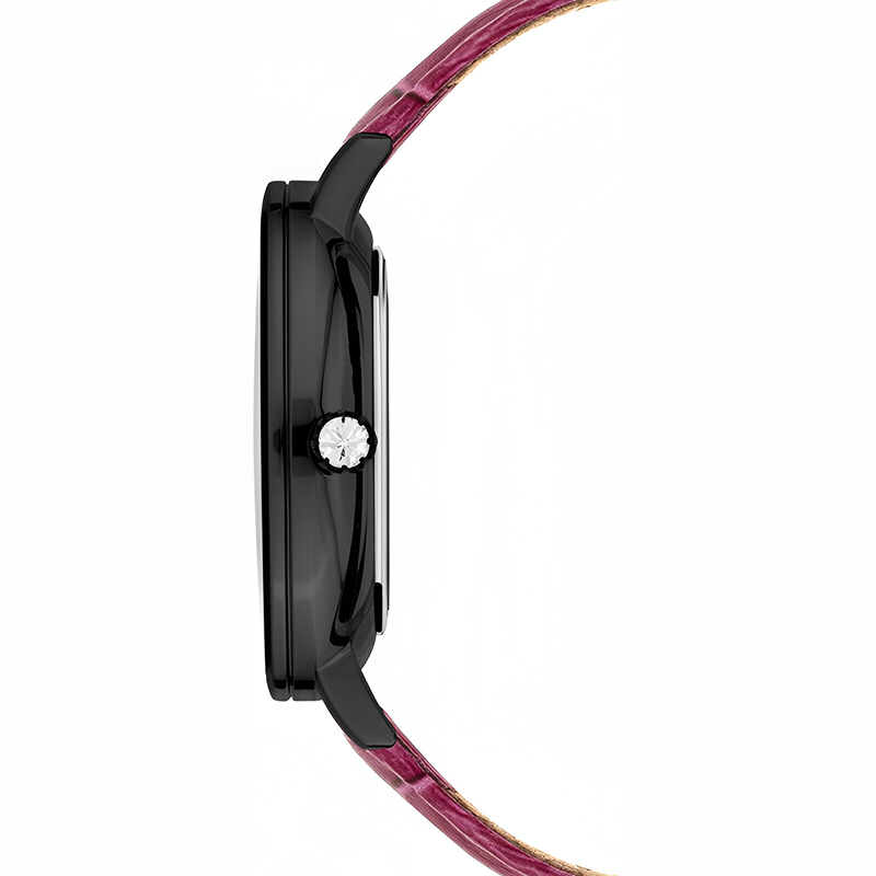 Police Black Dial & Pink Leather Strap Watch Police Relojes Top Police Black Dial & Pink Leather Strap Watch Police Relojes Top