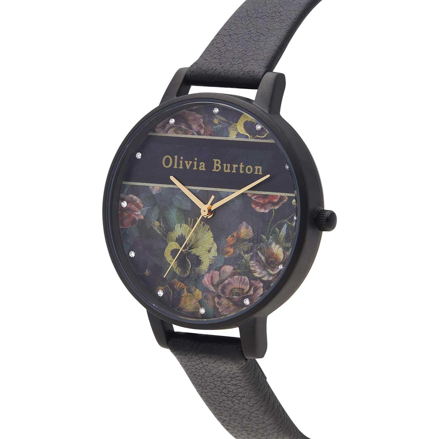 Olivia Burton Women’s Black Leather Watch Olivia Burton Relojes Top Olivia Burton Women's Black Leather Watch Olivia Burton Relojes Top