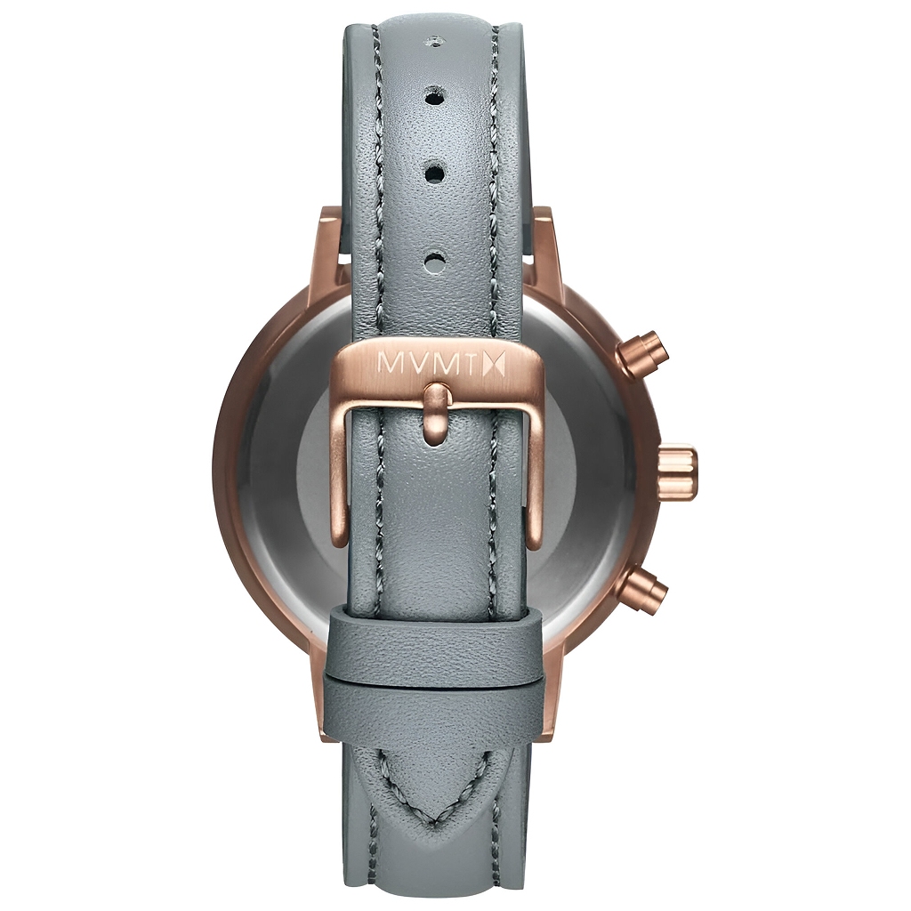 MVMT Women’s Pink Stainless Steel Quartz Watch with Grey Leather Strap MVMT Relojes Top MVMT Women's Pink Stainless Steel Quartz Watch with Grey Leather Strap MVMT Relojes Top