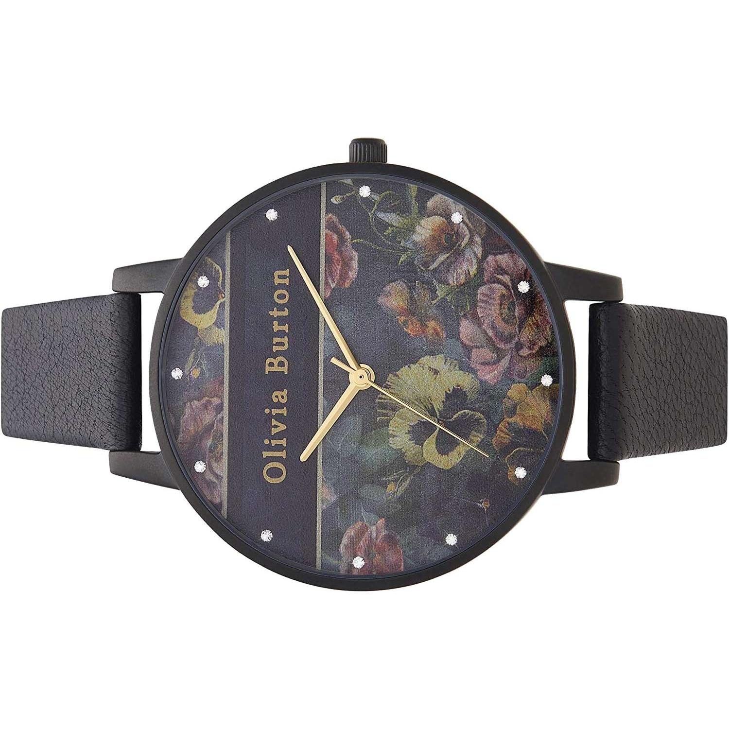 Olivia Burton Women’s Black Leather Watch Olivia Burton Relojes Top Olivia Burton Women's Black Leather Watch Olivia Burton Relojes Top