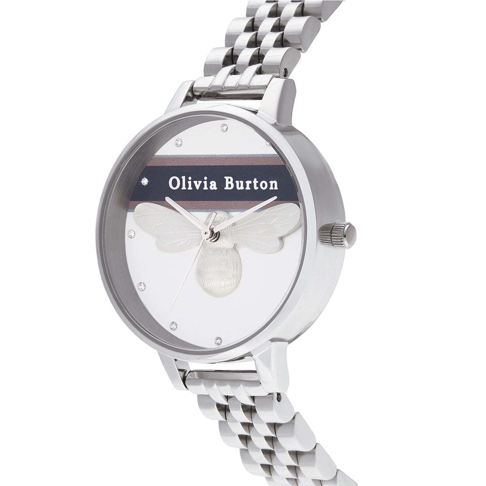 Olivia Burton Silver Bee Motif Women’s Watch Olivia Burton Relojes Top Olivia Burton Silver Bee Motif Women's Watch Olivia Burton Relojes Top