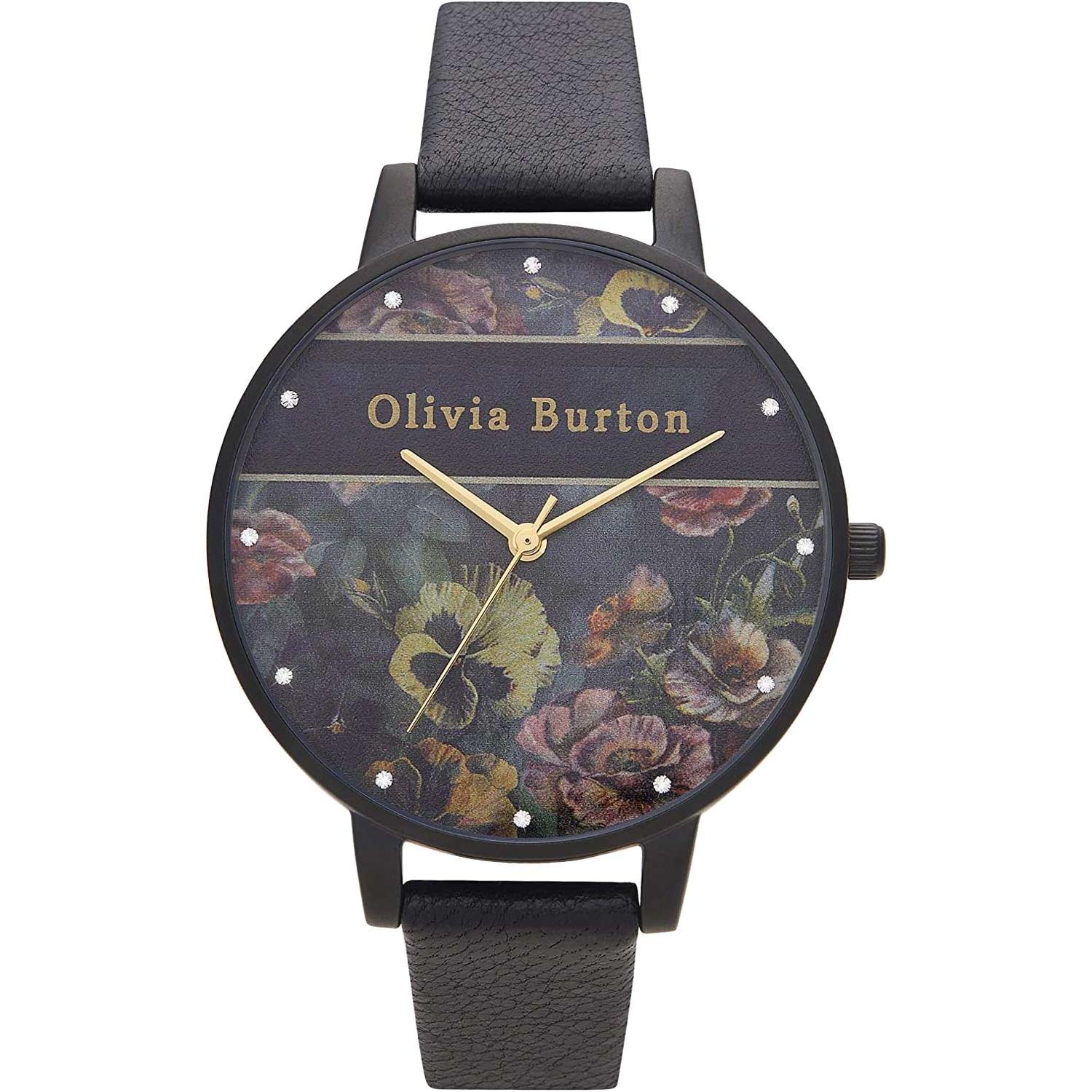 Olivia Burton Women’s Black Leather Watch Olivia Burton Relojes Top Olivia Burton Women's Black Leather Watch Olivia Burton Relojes Top