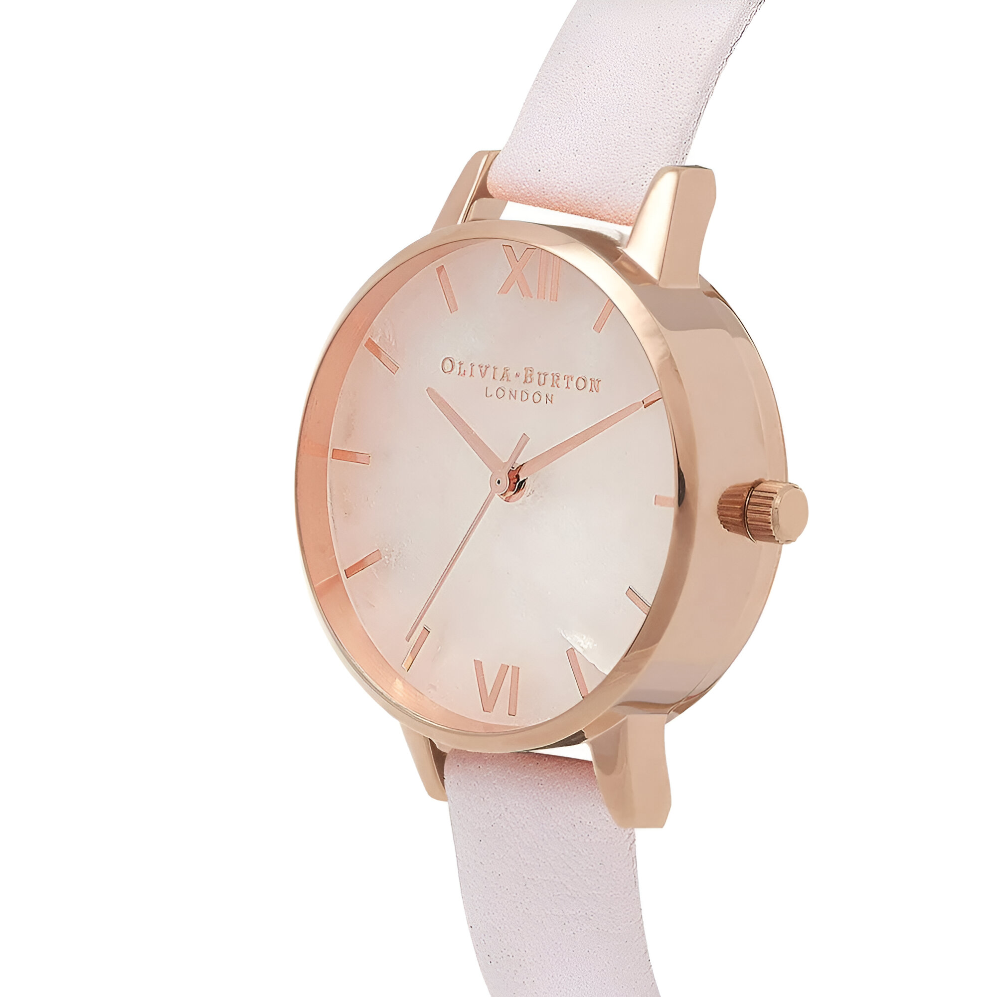 Olivia Burton Pink Dial Stainless Steel Watch with Synthetic Leather Strap Olivia Burton Relojes Top Olivia Burton Pink Dial Stainless Steel Watch with Synthetic Leather Strap Olivia Burton Relojes Top