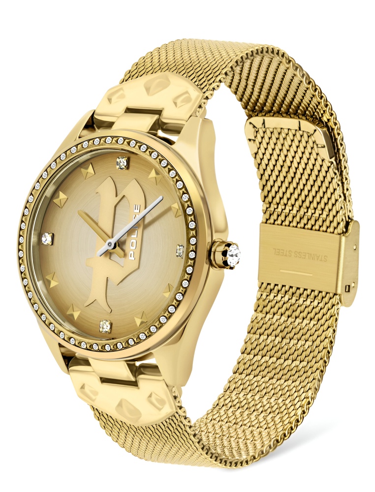 Police Men’s Golden Stainless Steel Quartz Watch Police Relojes Top Police Men's Golden Stainless Steel Quartz Watch Police Relojes Top