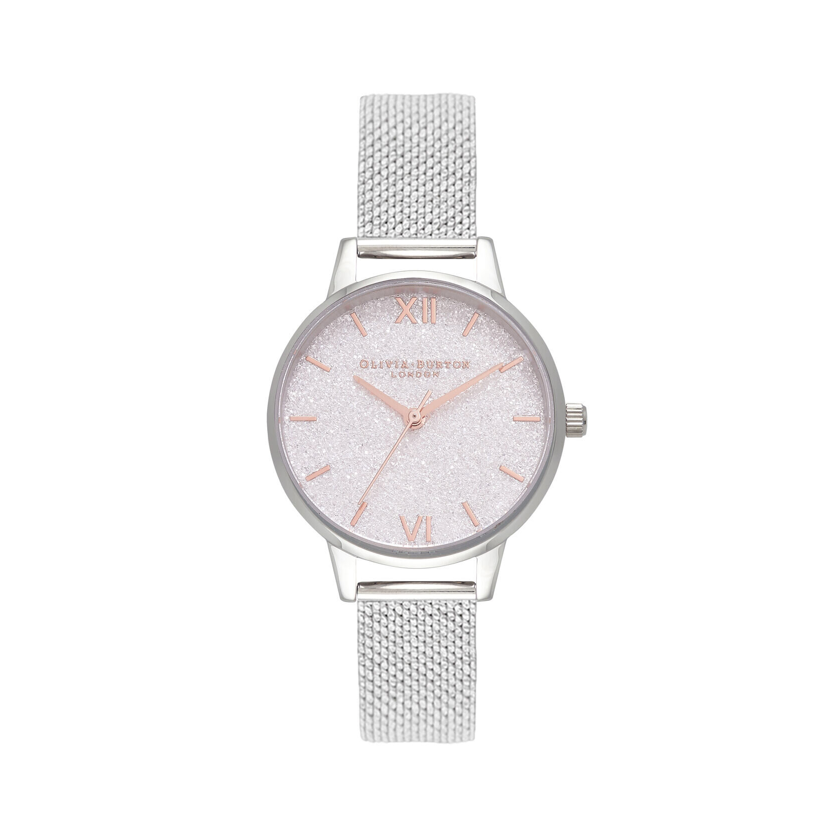 Olivia Burton Silver Stainless Steel Glitter Dial Watch – 30mm Olivia Burton Relojes Top Olivia Burton Silver Stainless Steel Glitter Dial Watch – 30mm Olivia Burton Relojes Top
