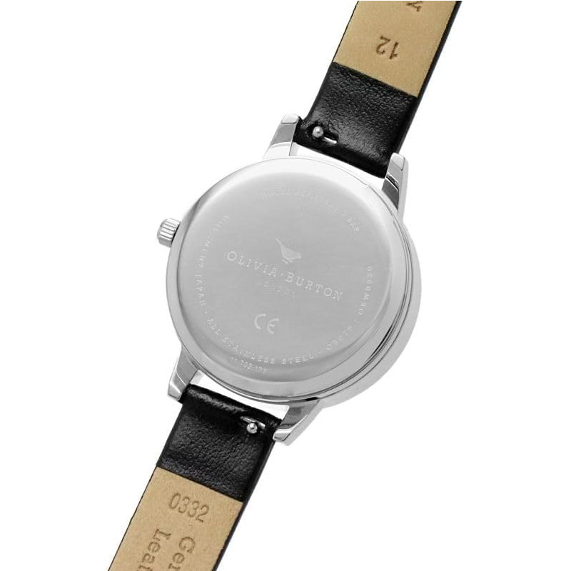 Olivia Burton Silver Butterfly Black Leather Watch – Elegant & Timeless Olivia Burton Relojes Top Olivia Burton Silver Butterfly Black Leather Watch – Elegant & Timeless Olivia Burton Relojes Top