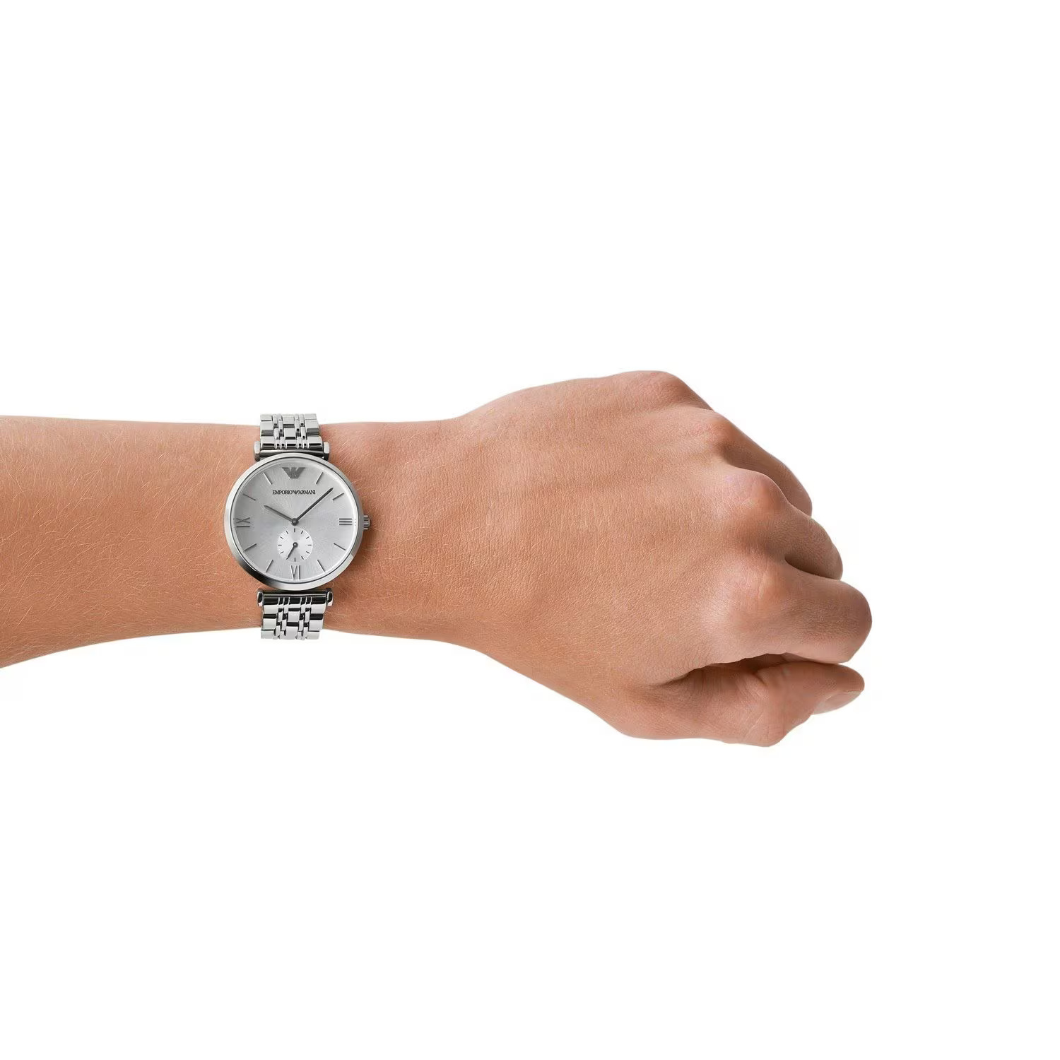 Armani Men’s Silver Stainless Steel Quartz Watch Armani Relojes Top Armani Men's Silver Stainless Steel Quartz Watch Armani Relojes Top