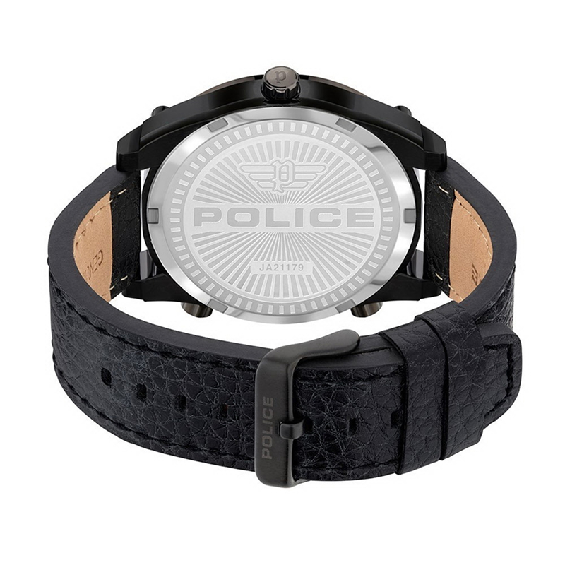 Police Wing 3H Black Dial & Leather Watch Police Relojes Top Police Wing 3H Black Dial & Leather Watch Police Relojes Top