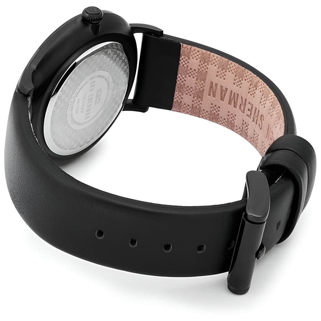 Ben Sherman Black Stainless Steel Quartz Watch with Leather Strap Ben Sherman Relojes Top Ben Sherman Black Stainless Steel Quartz Watch with Leather Strap Ben Sherman Relojes Top