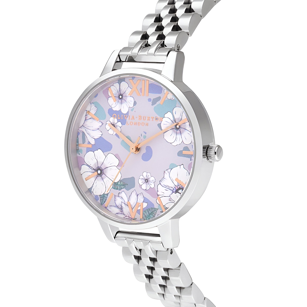 Olivia Burton Silver Groovy Blooms Analog Watch with Lilac Dial Olivia Burton Relojes Top Olivia Burton Silver Groovy Blooms Analog Watch with Lilac Dial Olivia Burton Relojes Top