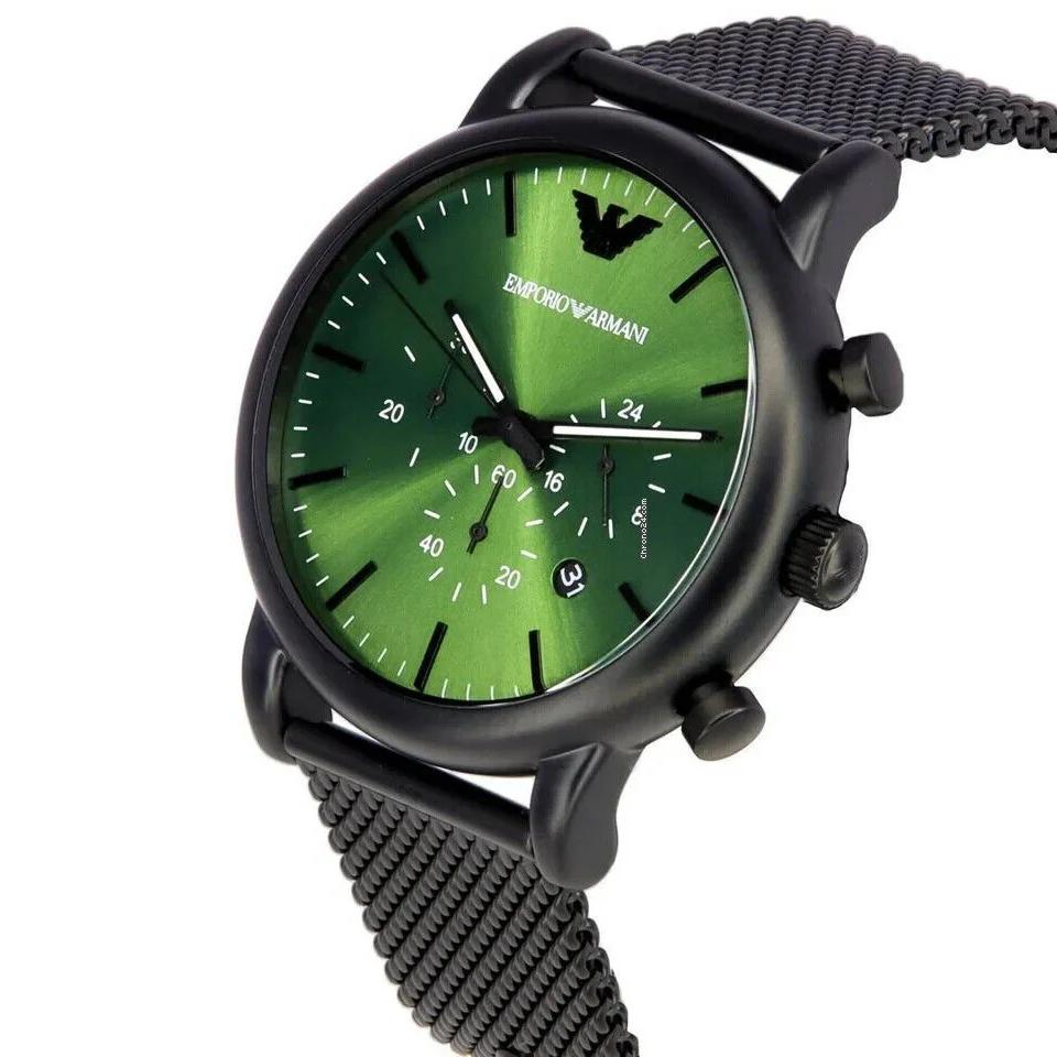 Armani Men’s Black Stainless Steel Chronograph Watch Armani Relojes Top Armani Men's Black Stainless Steel Chronograph Watch Armani Relojes Top