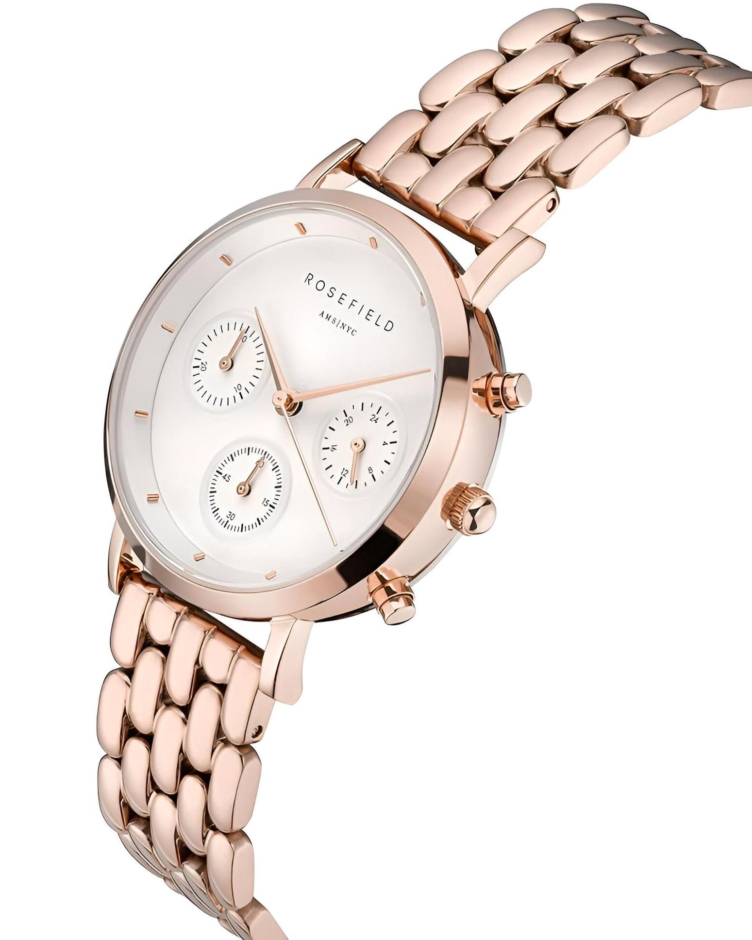 Rosefield Chrono White Rose Gold Watch – Elegant Minimalist Timepiece Relojes Top Rosefield Rosefield Chrono White Rose Gold Watch – Elegant Minimalist Timepiece Relojes Top Rosefield