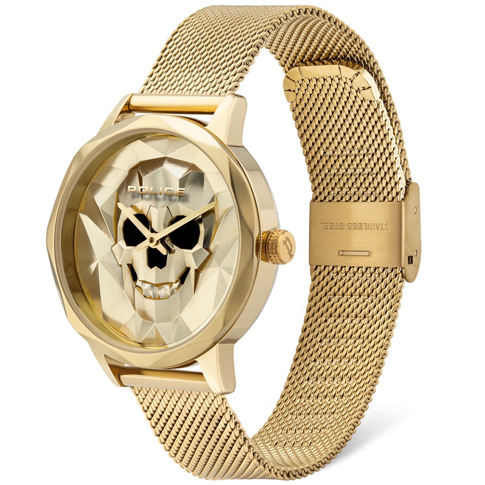 Police Men’s Gold-Tone Stainless Steel Quartz Watch Police Relojes Top Police Men's Gold-Tone Stainless Steel Quartz Watch Police Relojes Top