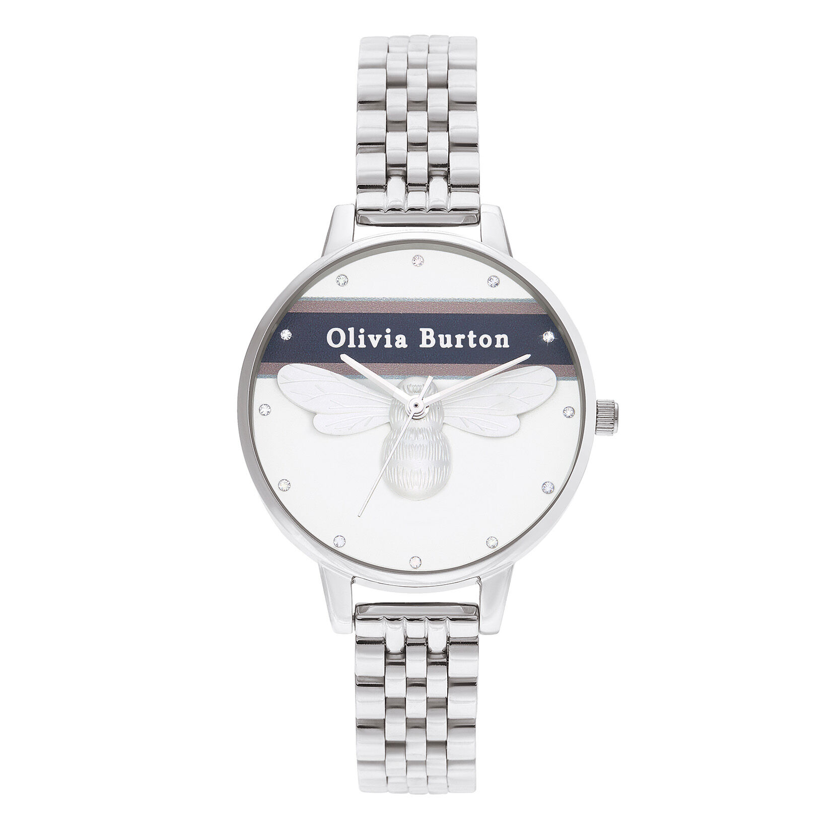 Olivia Burton Silver Bee Motif Women’s Watch Olivia Burton Relojes Top Olivia Burton Silver Bee Motif Women's Watch Olivia Burton Relojes Top