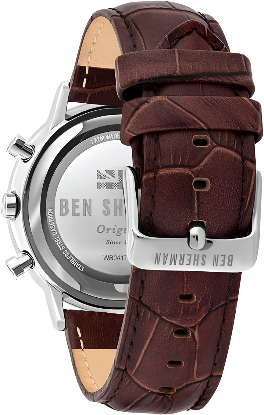 Ben Sherman Men’s Quartz Analog Watch – Stainless Steel & Brown Leather Strap Ben Sherman Relojes Top Ben Sherman Men's Quartz Analog Watch – Stainless Steel & Brown Leather Strap Ben Sherman Relojes Top