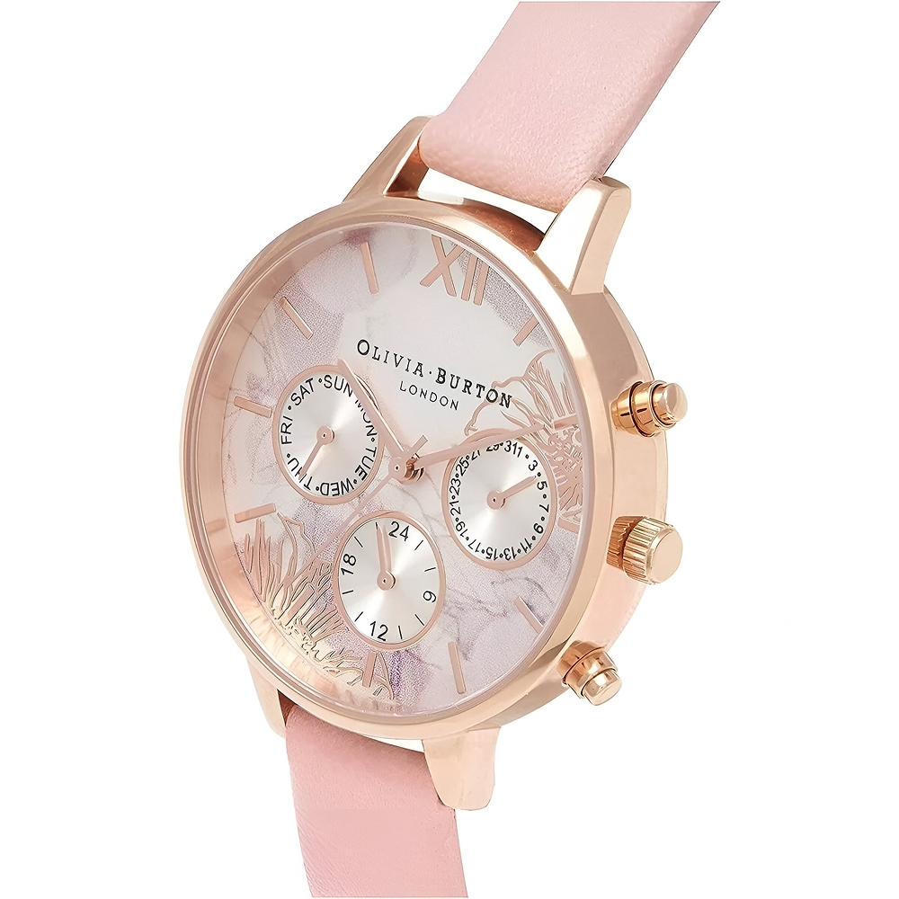 Olivia Burton Pink Multifunctional Analog Watch with Floral Dial Olivia Burton Relojes Top Olivia Burton Pink Multifunctional Analog Watch with Floral Dial Olivia Burton Relojes Top