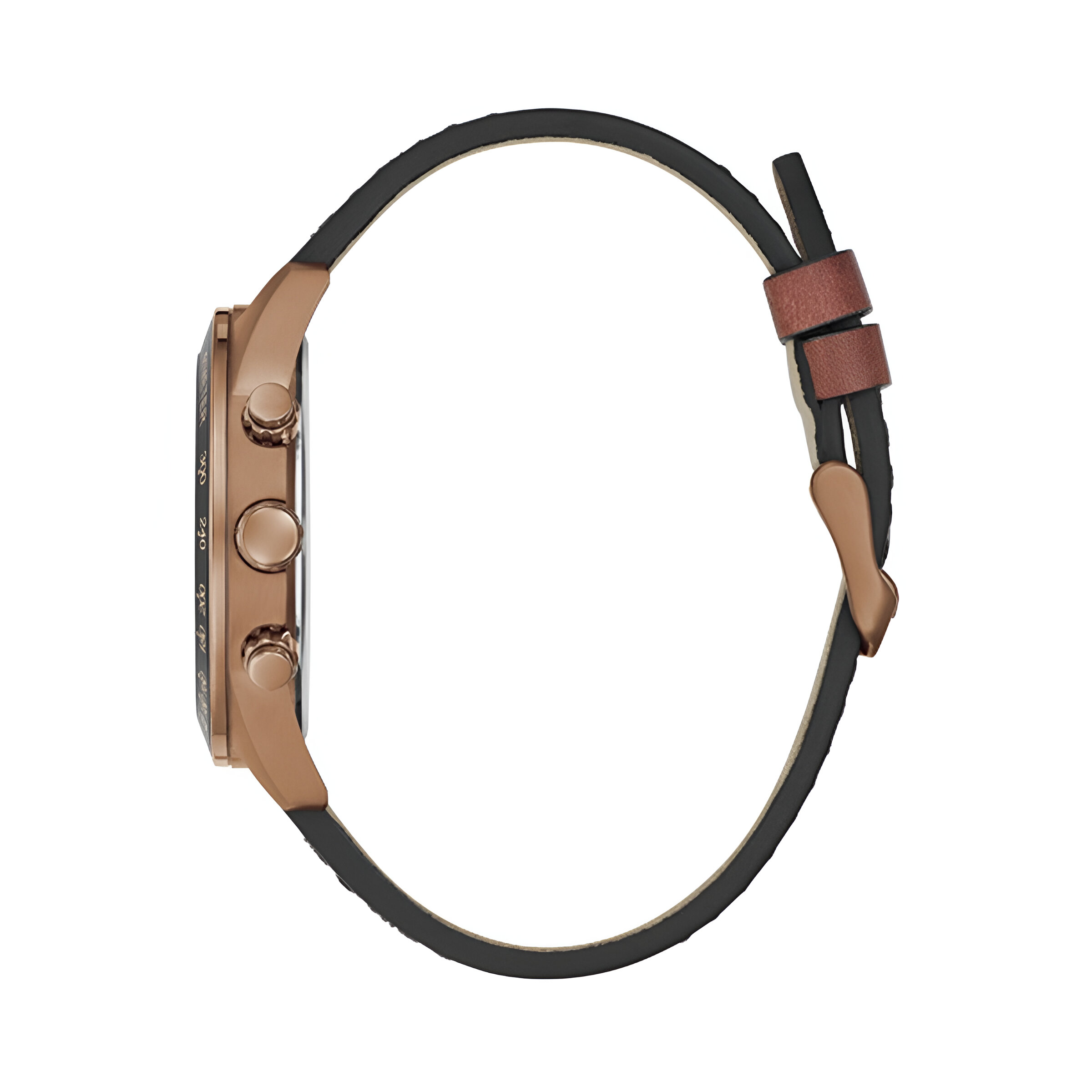 Guess Gold Stainless Steel and Brown Leather Quartz Watch – 42mm Guess Relojes Top Guess Gold Stainless Steel and Brown Leather Quartz Watch – 42mm Guess Relojes Top