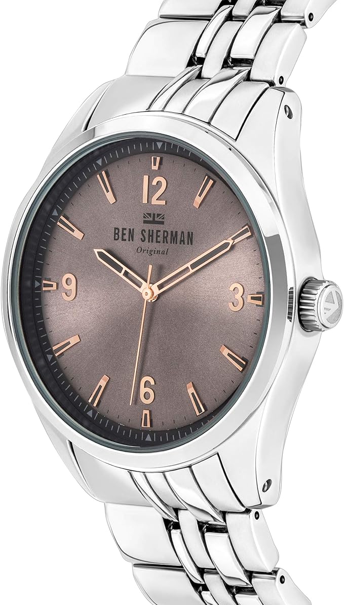 Ben Sherman Men’s Grey Stainless Steel Quartz Watch – 43mm Analog Dial Ben Sherman Relojes Top Ben Sherman Men's Grey Stainless Steel Quartz Watch – 43mm Analog Dial Ben Sherman Relojes Top