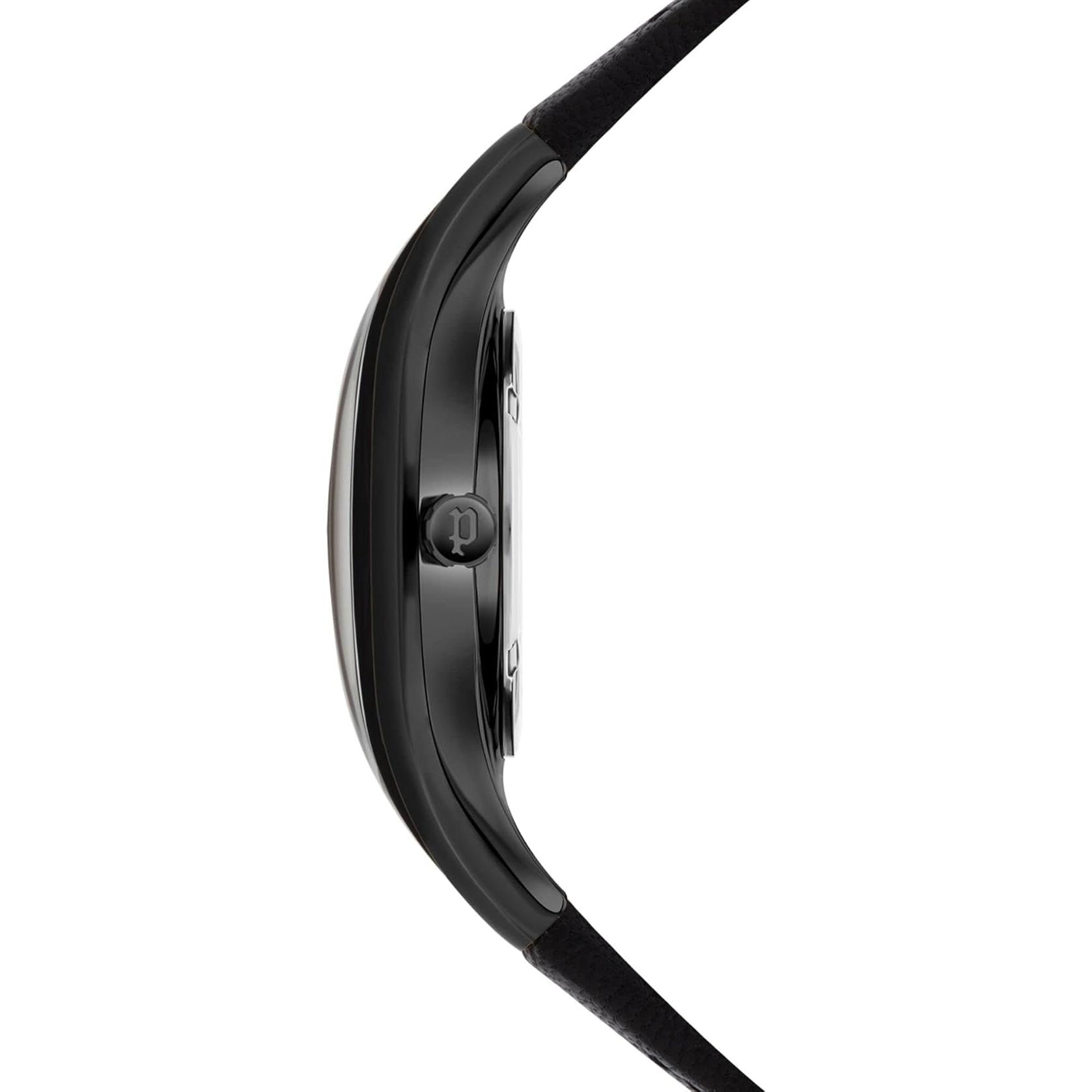 Police Black Stainless Steel Watch with Leather Strap Police Relojes Top Police Black Stainless Steel Watch with Leather Strap Police Relojes Top