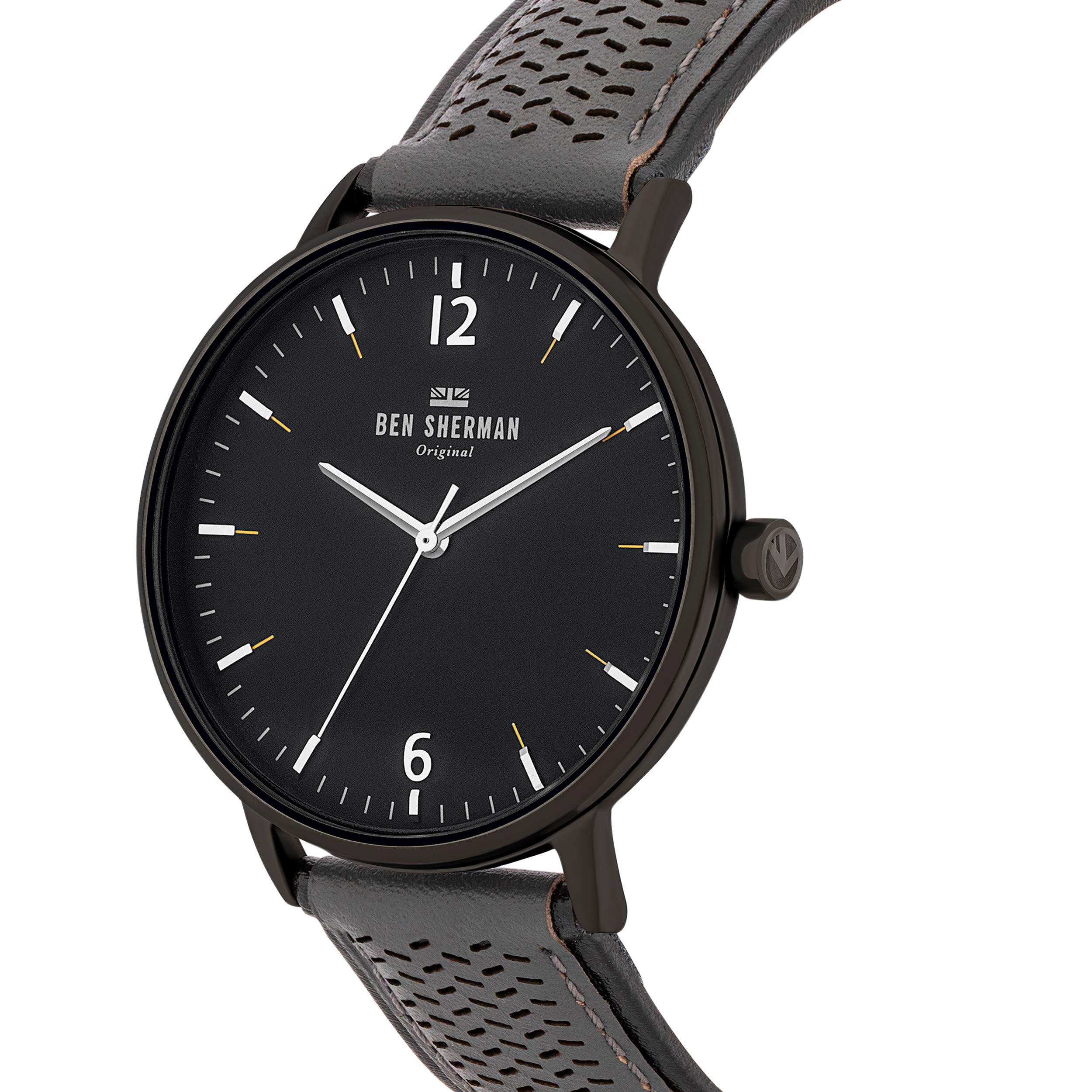 Ben Sherman Men’s Black Stainless Steel Quartz Watch with Leather Strap Ben Sherman Relojes Top Ben Sherman Men's Black Stainless Steel Quartz Watch with Leather Strap Ben Sherman Relojes Top