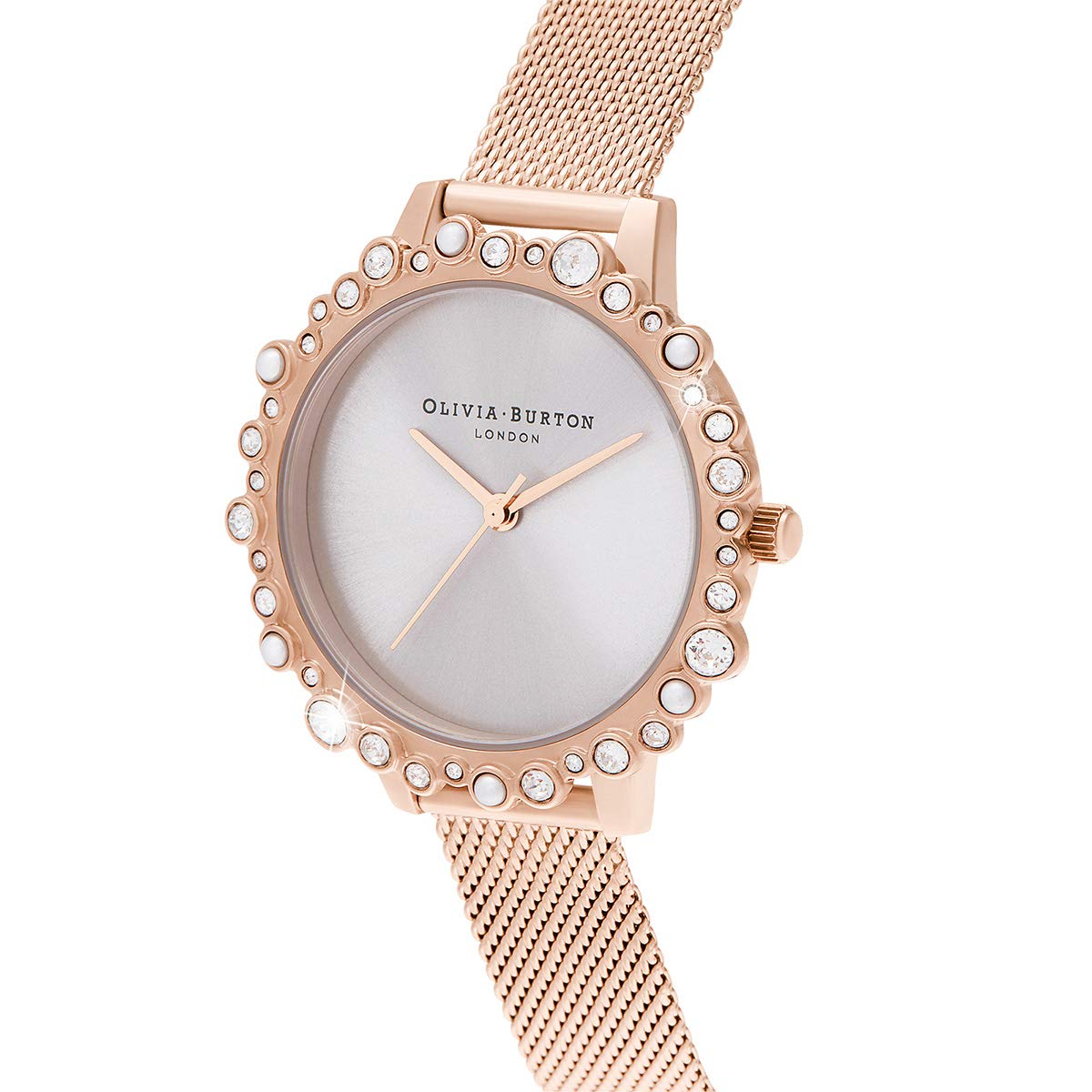 Olivia Burton Pink Crystal-Embellished Stainless Steel Watch Olivia Burton Relojes Top Olivia Burton Pink Crystal-Embellished Stainless Steel Watch Olivia Burton Relojes Top