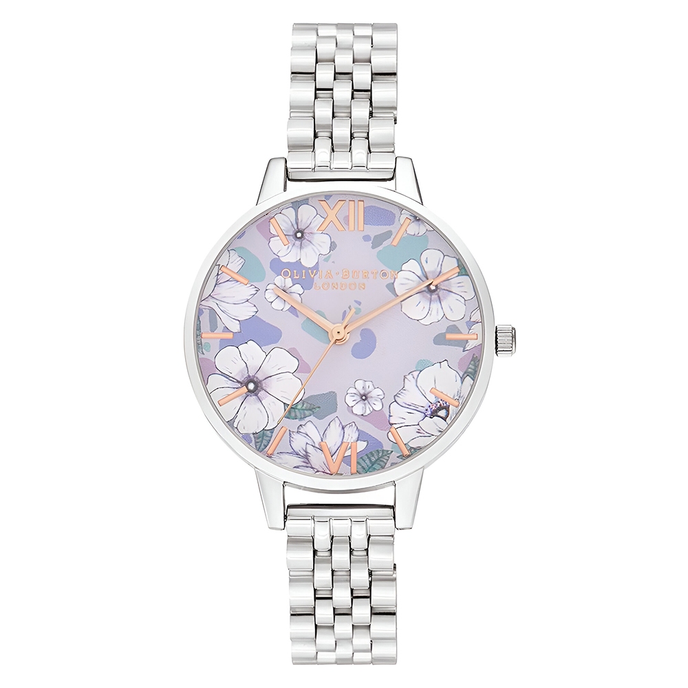 Olivia Burton Silver Groovy Blooms Analog Watch with Lilac Dial Olivia Burton Relojes Top Olivia Burton Silver Groovy Blooms Analog Watch with Lilac Dial Olivia Burton Relojes Top
