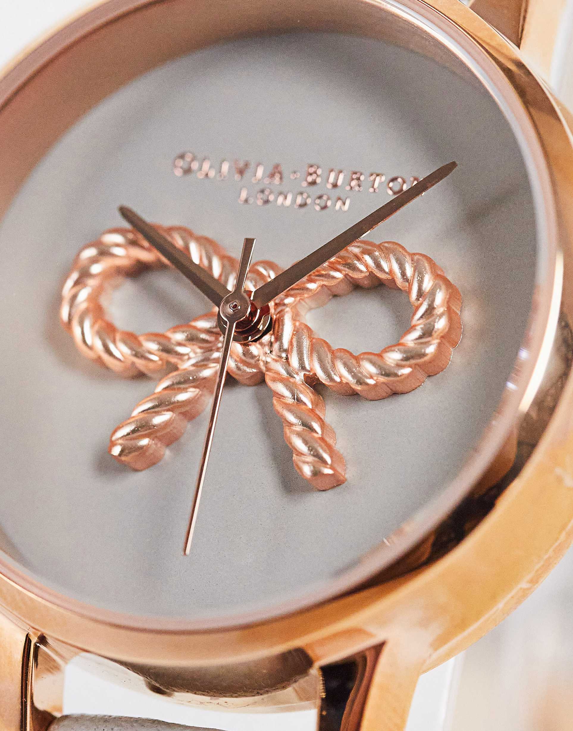 Olivia Burton Grey & Pink Stainless Steel Watch Olivia Burton Relojes Top Olivia Burton Grey & Pink Stainless Steel Watch Olivia Burton Relojes Top