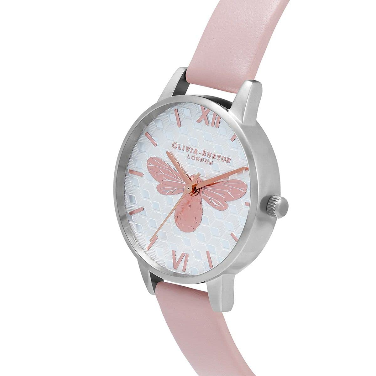 Olivia Burton Pink Silver Bee Motif Watch Olivia Burton Relojes Top Olivia Burton Pink Silver Bee Motif Watch Olivia Burton Relojes Top