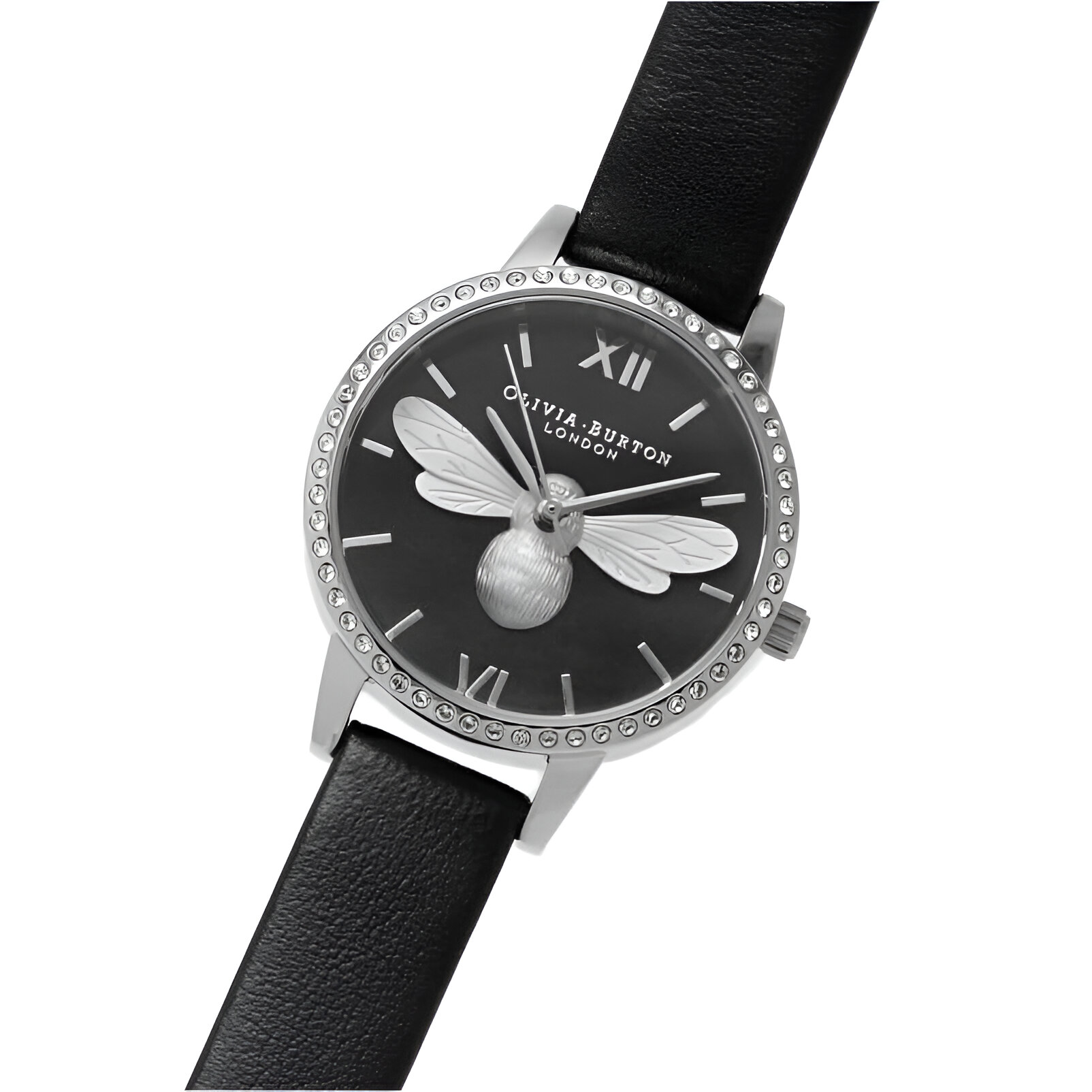 Olivia Burton Silver Butterfly Black Leather Watch – Elegant & Timeless Olivia Burton Relojes Top Olivia Burton Silver Butterfly Black Leather Watch – Elegant & Timeless Olivia Burton Relojes Top