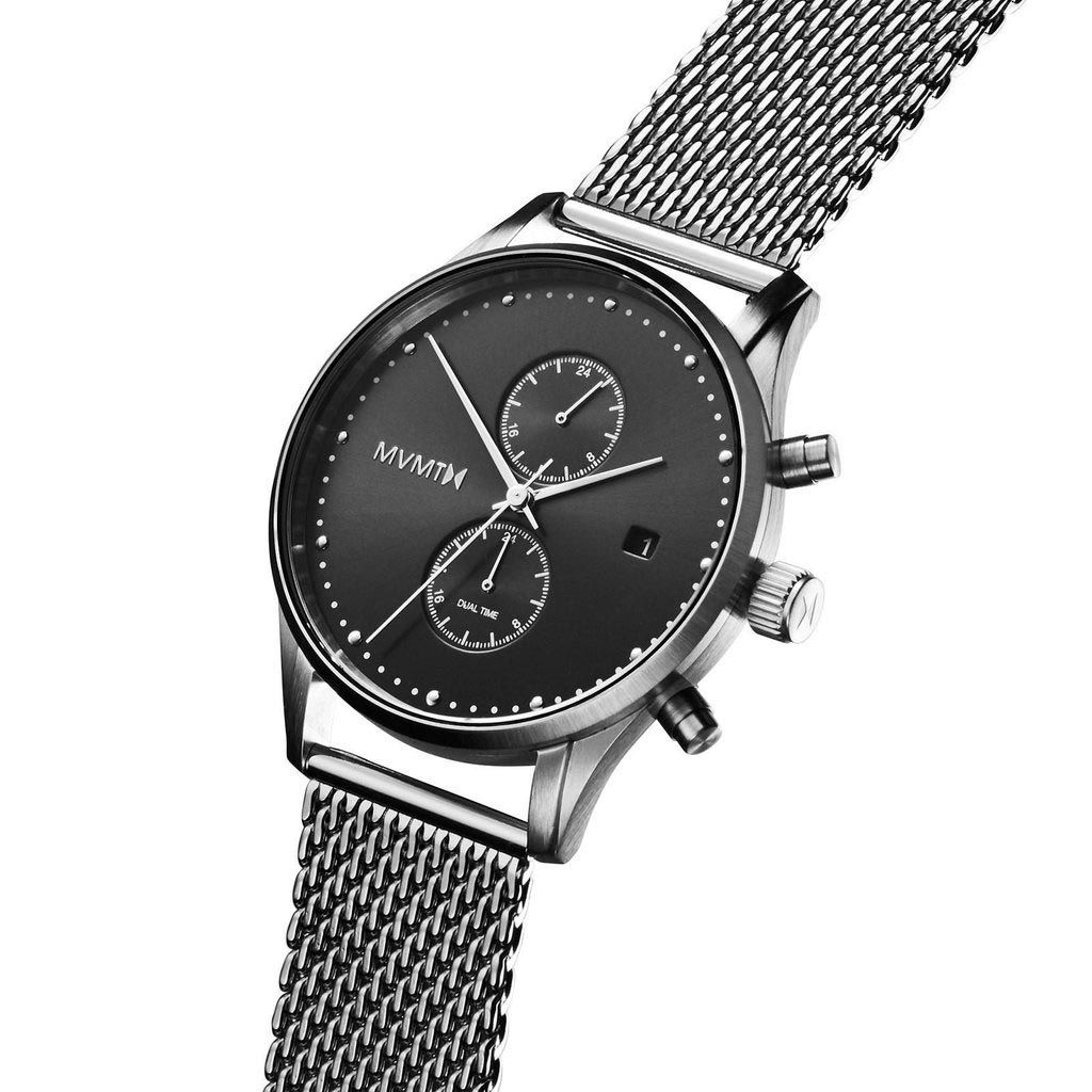 MVMT Grey Stainless Steel Analog Quartz Watch with Black Dial MVMT Relojes Top MVMT Grey Stainless Steel Analog Quartz Watch with Black Dial MVMT Relojes Top