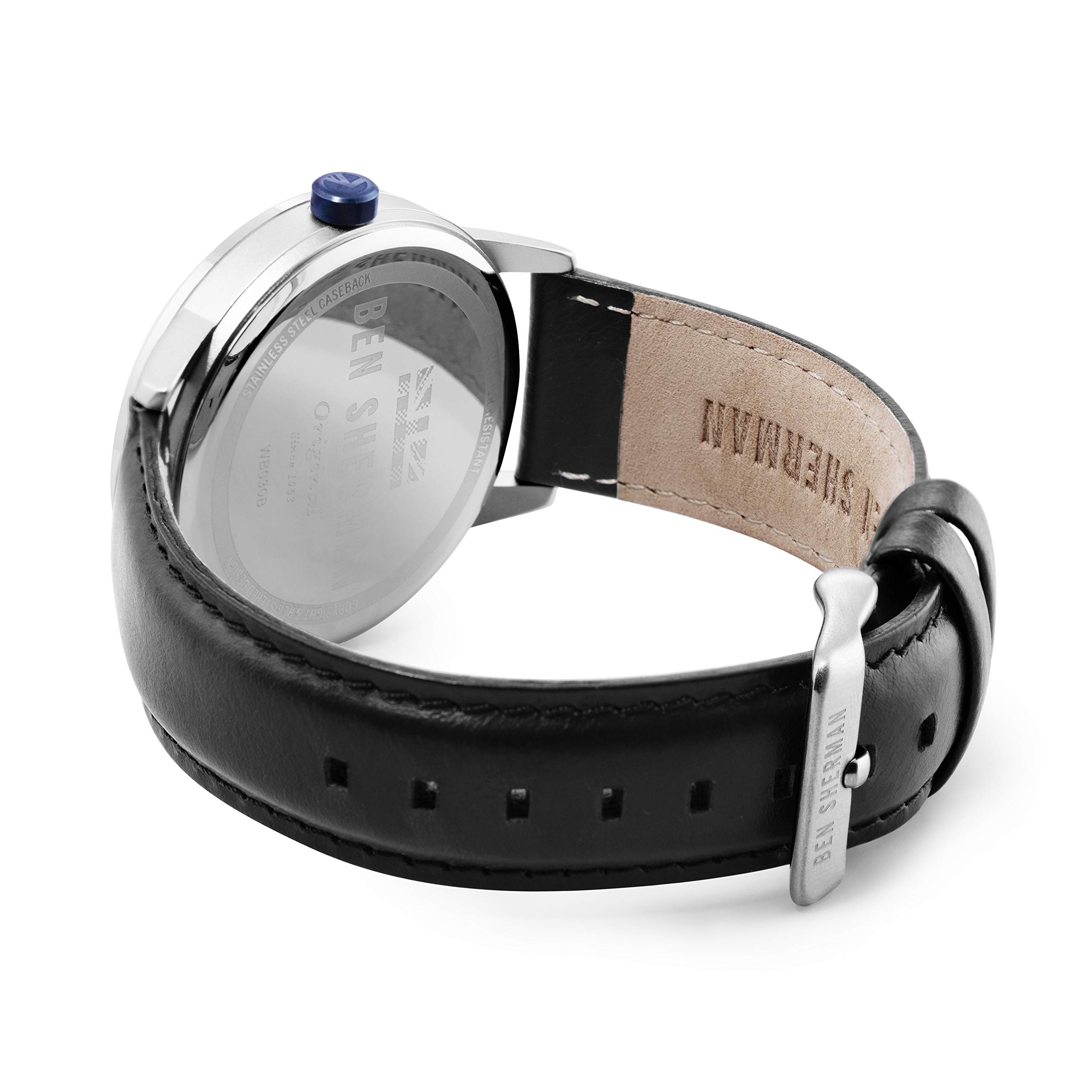 Ben Sherman Men’s Silver Steel Case Watch with Black Leather Strap Ben Sherman Relojes Top Ben Sherman Men's Silver Steel Case Watch with Black Leather Strap Ben Sherman Relojes Top