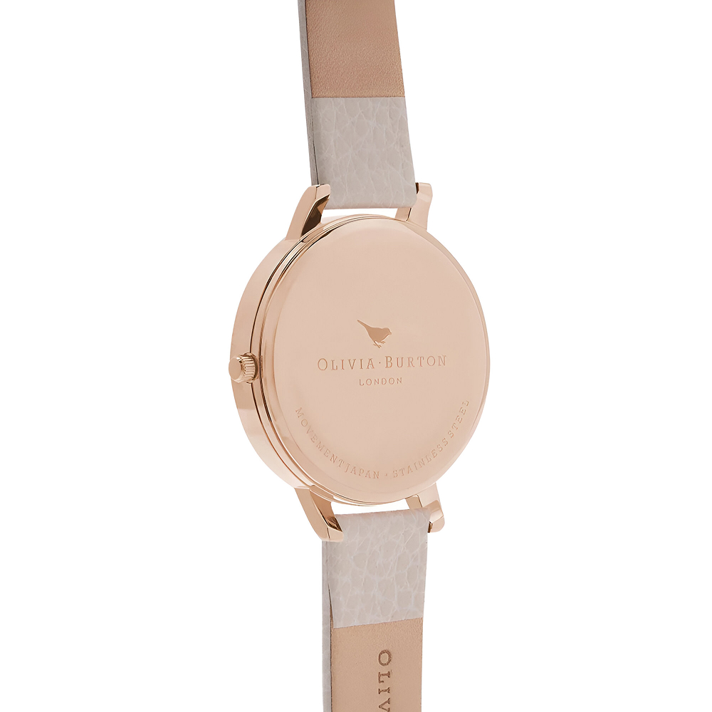 Olivia Burton Pink Stainless Steel Watch with Beige Leather Strap Olivia Burton Relojes Top Olivia Burton Pink Stainless Steel Watch with Beige Leather Strap Olivia Burton Relojes Top