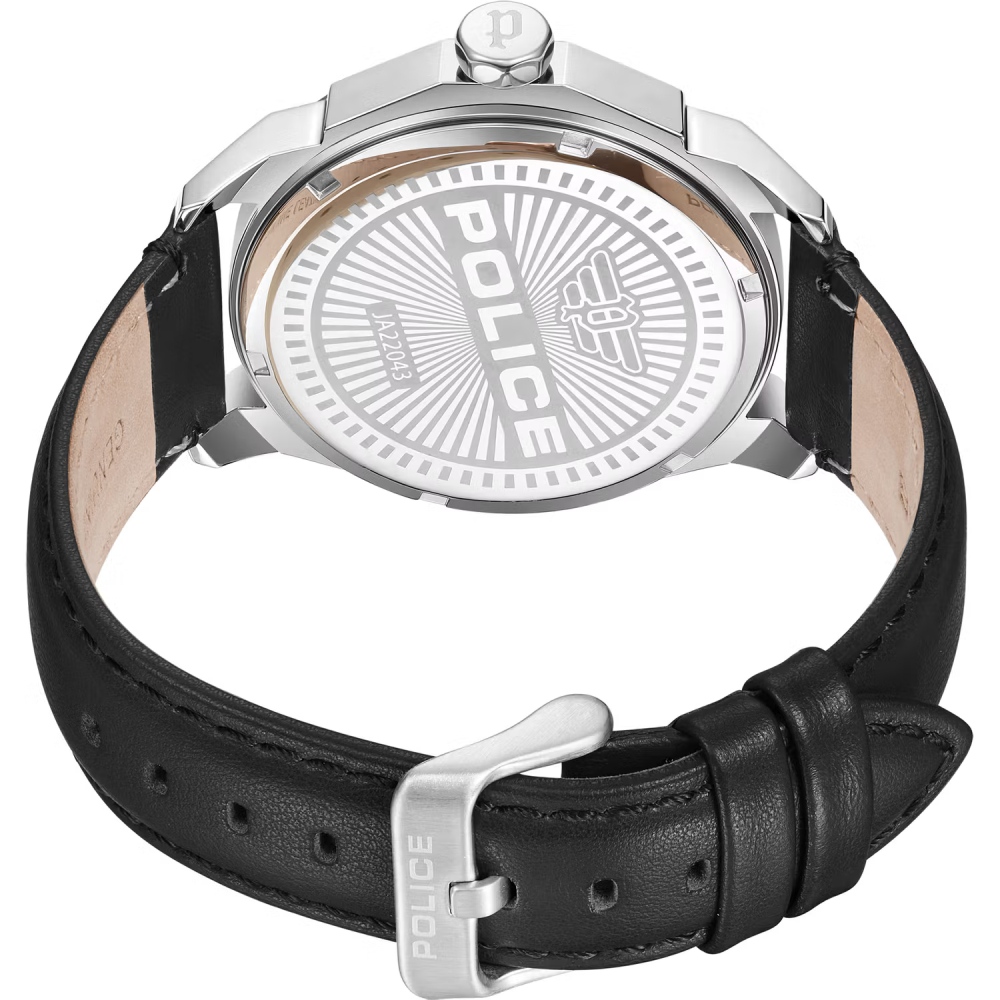 Police Grey Stainless Steel & Leather Analog Quartz Watch for Men Police Relojes Top Police Grey Stainless Steel & Leather Analog Quartz Watch for Men Police Relojes Top