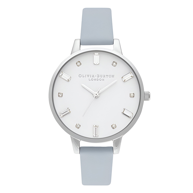 Olivia Burton Silver & Blue Analog Watch Olivia Burton Relojes Top Olivia Burton Silver & Blue Analog Watch Olivia Burton Relojes Top