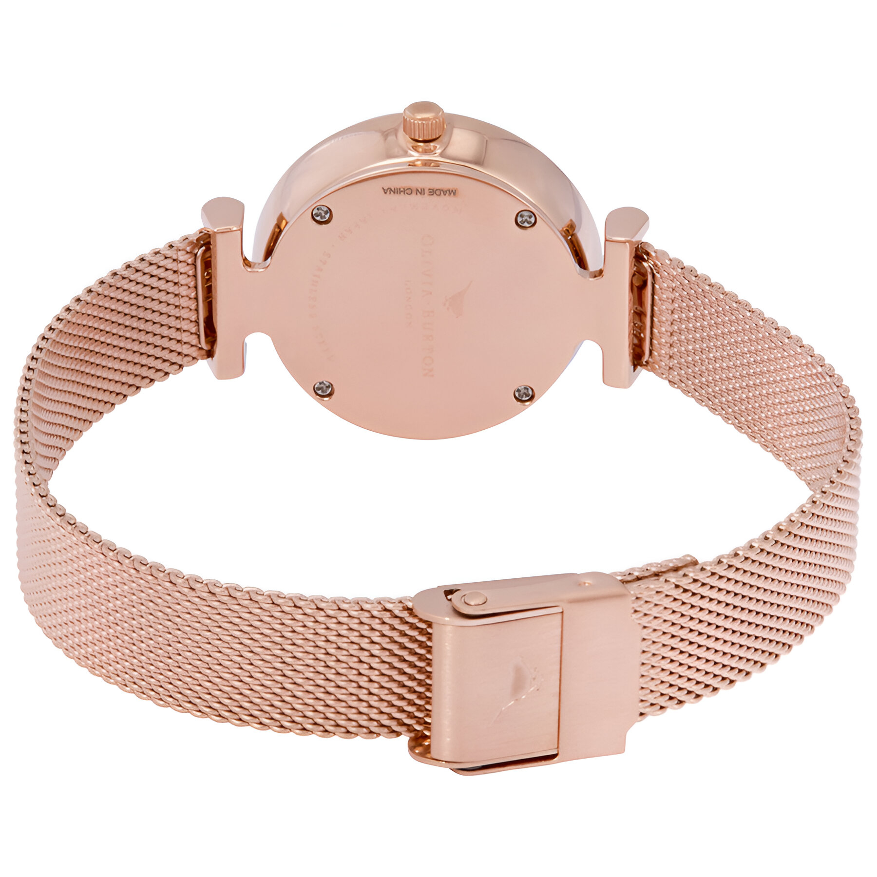 Olivia Burton Pink Milanese Mesh Watch – Stainless Steel, Black Dial, 30mm Olivia Burton Relojes Top Olivia Burton Pink Milanese Mesh Watch – Stainless Steel, Black Dial, 30mm Olivia Burton Relojes Top
