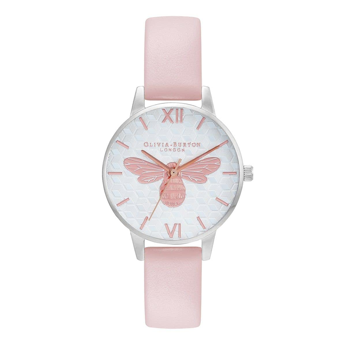 Olivia Burton Pink Silver Bee Motif Watch Olivia Burton Relojes Top Olivia Burton Pink Silver Bee Motif Watch Olivia Burton Relojes Top