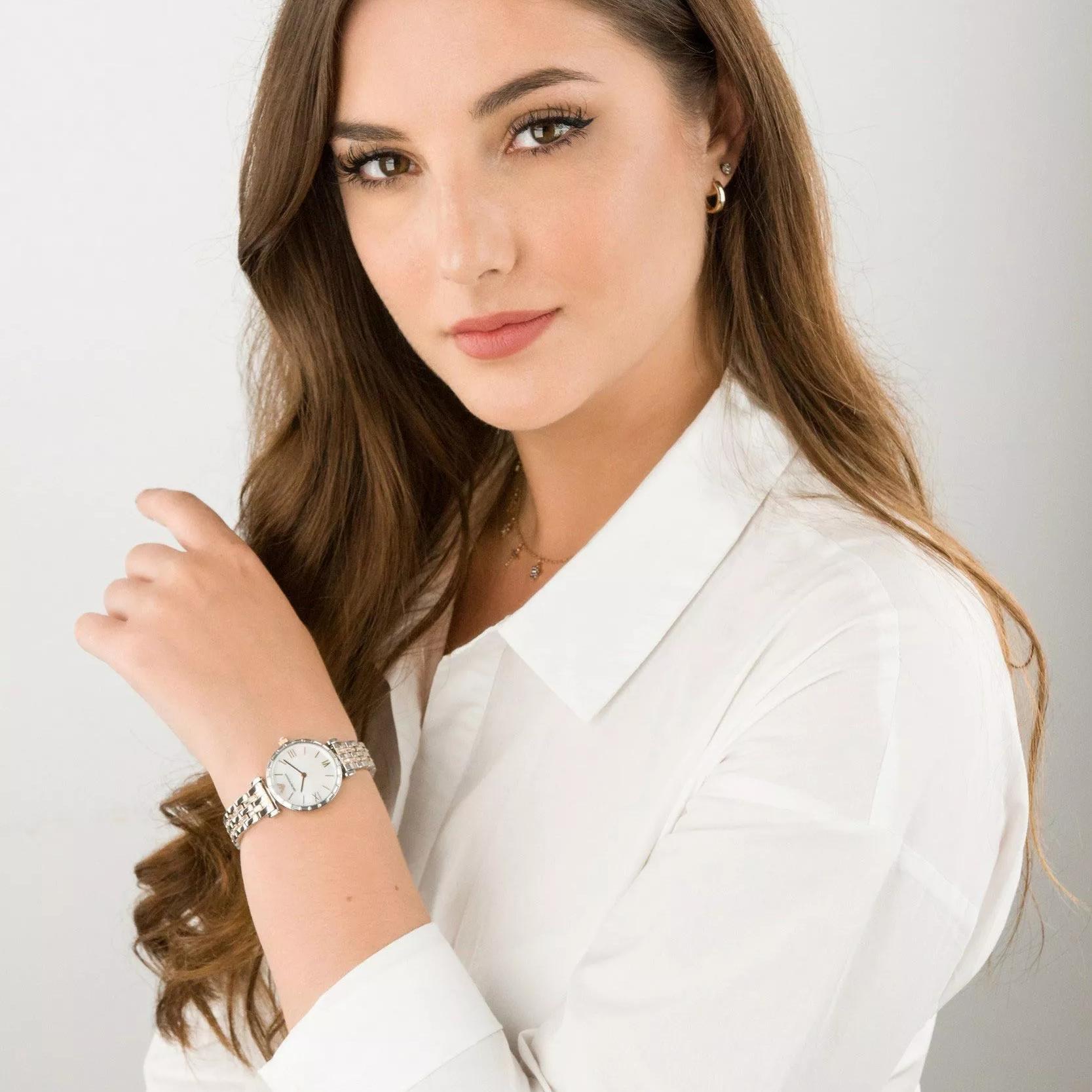 Emporio Armani Gianni T-Bar Women’s Watch – Silver/Rose Gold Steel Bracelet AR11290 Armani Relojes Top Emporio Armani Gianni T-Bar Women's Watch - Silver/Rose Gold Steel Bracelet AR11290 Armani Relojes Top