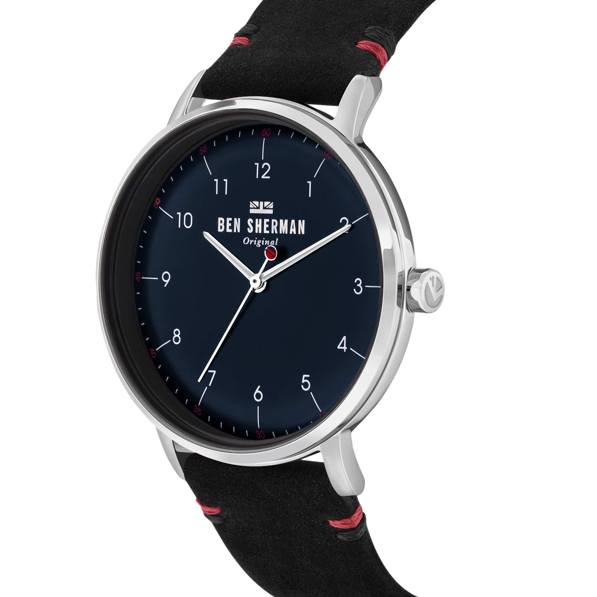 Ben Sherman Men’s Silver Steel Case Black Leather Quartz Watch Ben Sherman Relojes Top Ben Sherman Men's Silver Steel Case Black Leather Quartz Watch Ben Sherman Relojes Top