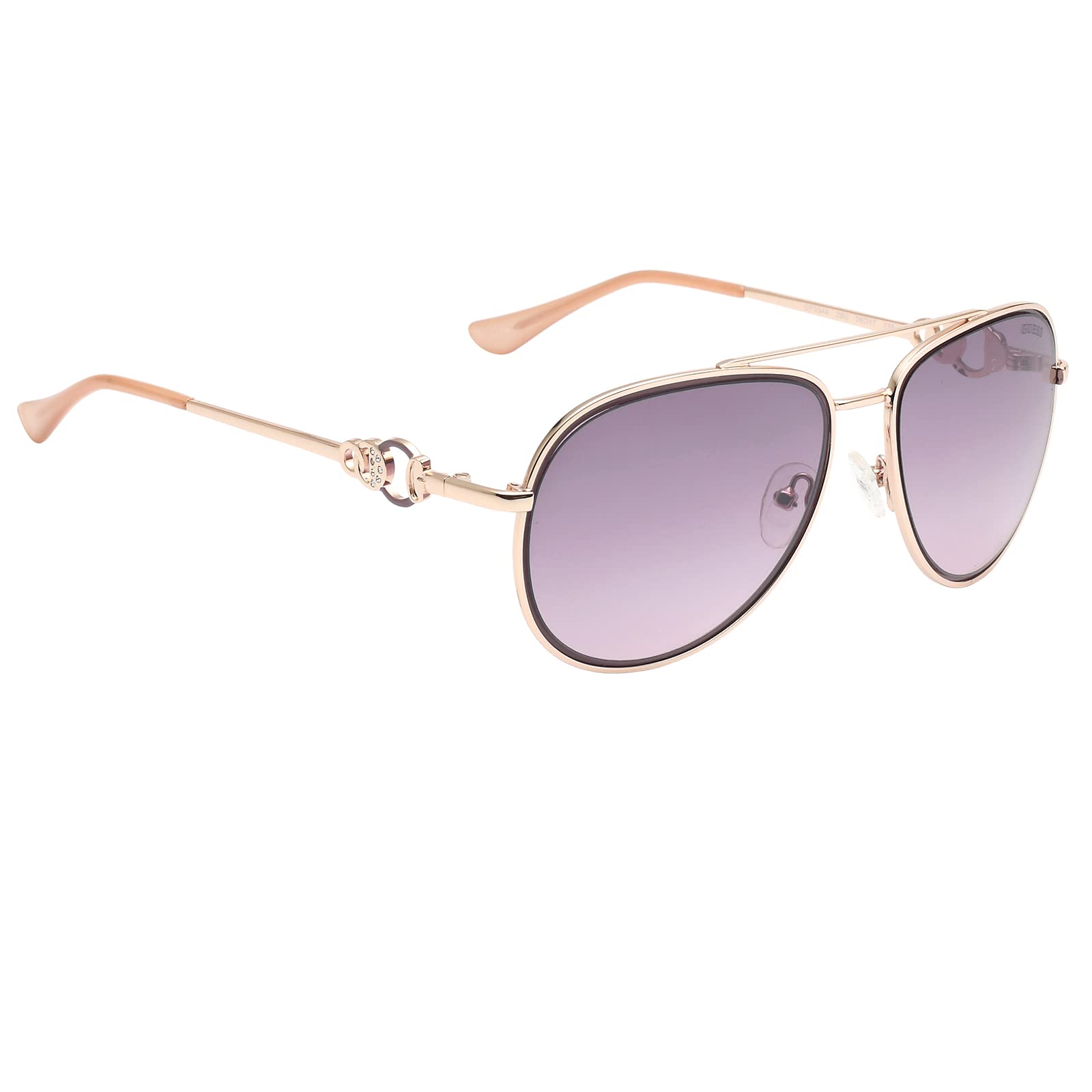 Guess Women’s Sunglasses – Golden Metal Frame, Pink Gradient Lenses | 56mm Gafas de Sol Guess Guess Women's Sunglasses - Golden Metal Frame, Pink Gradient Lenses | 56mm Gafas de Sol Guess