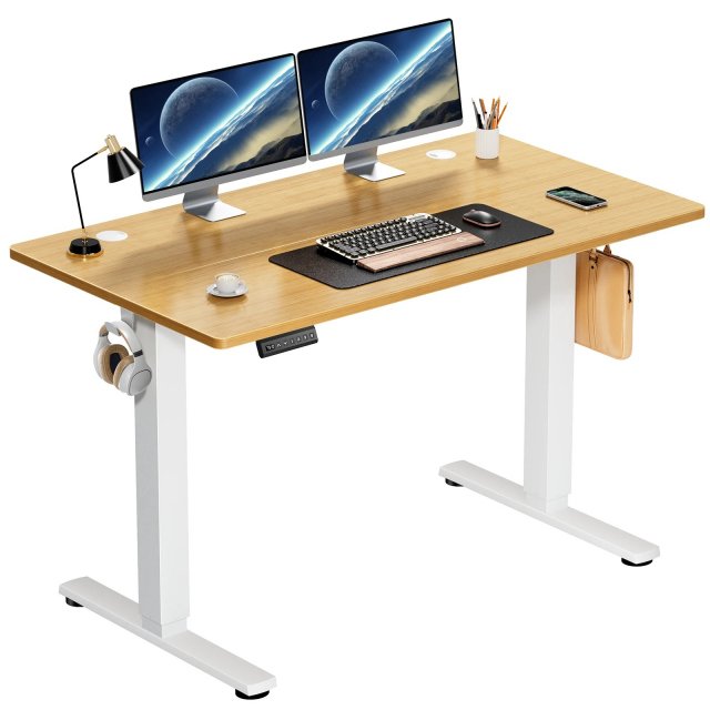 Electric Height Adjustable Standing Desk, 40x24 Inch Sit Stand Desk