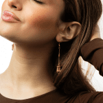 High-Quality Stainless Steel 18K Gold Plated Lantern Earrings for Women