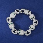 Iced Out Moissanite Skull Bracelet