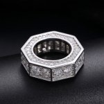 Luxury Moissanite Iced Out Ring for Men – 925 Sterling Silver Bling