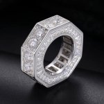 Luxury Moissanite Iced Out Ring for Men – 925 Sterling Silver Bling