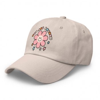 You Are Enough Classic Dad Cap - Motivational Unisex Baseball Cap - Retro Flower Premium Dad Cap